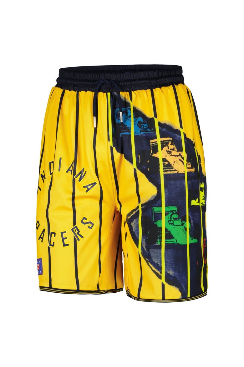 Unisex NBA & KidSuper Studios by Fanatics Gold Indiana Pacers Hometown Shorts, Alternate, color, Yellow