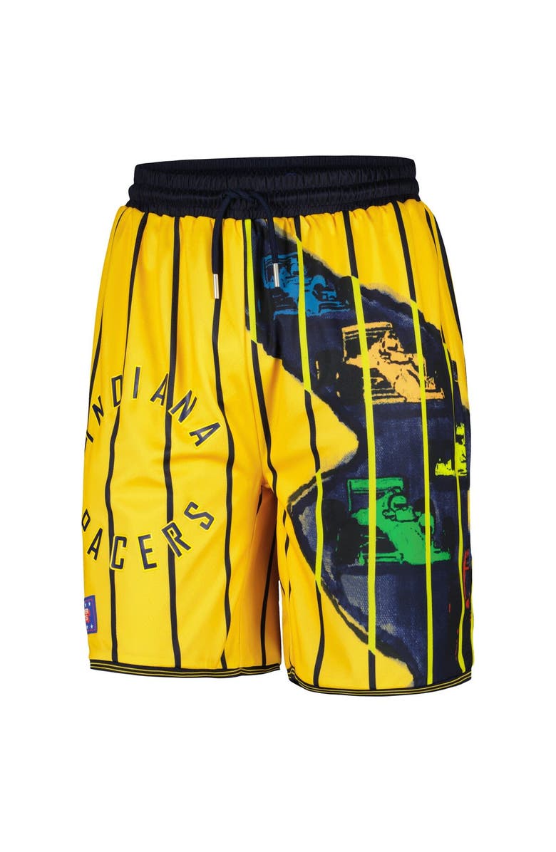 NBA X KIDSUPER Unisex NBA & KidSuper Studios by Fanatics Gold Indiana Pacers Hometown Shorts, Alternate, color, Yellow