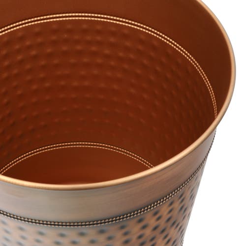 Happimess Riley Modern Classic Hammered Steel Accent 2-gallon Wastebasket