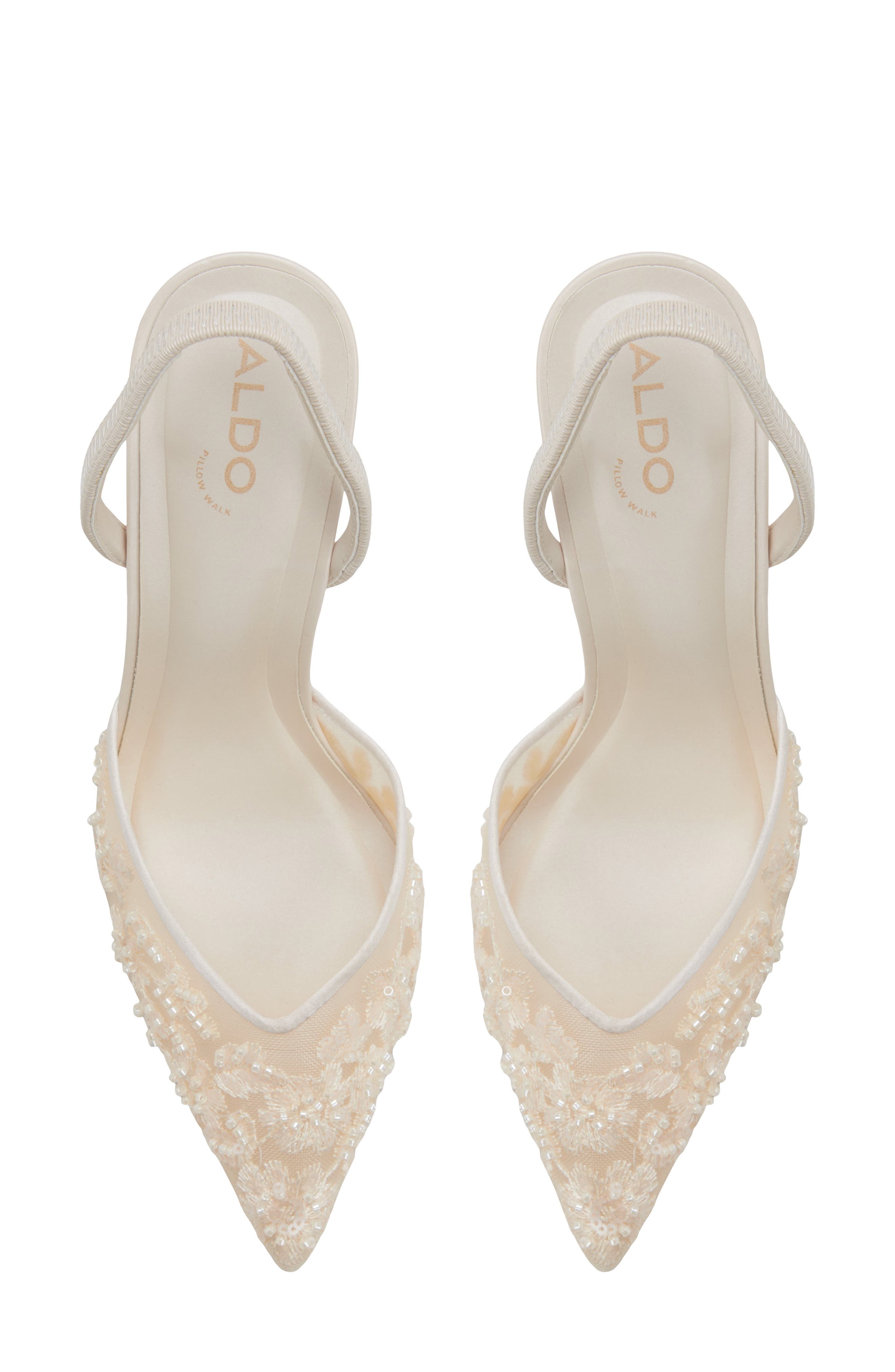 ALDO Carollina Slingback Pointed Toe Pump, Alternate, color, Cream