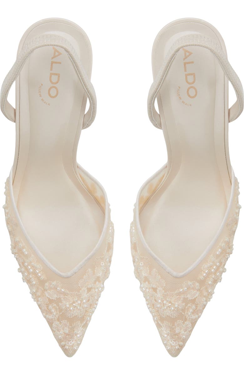 ALDO Carollina Slingback Pointed Toe Pump, Alternate, color, Cream