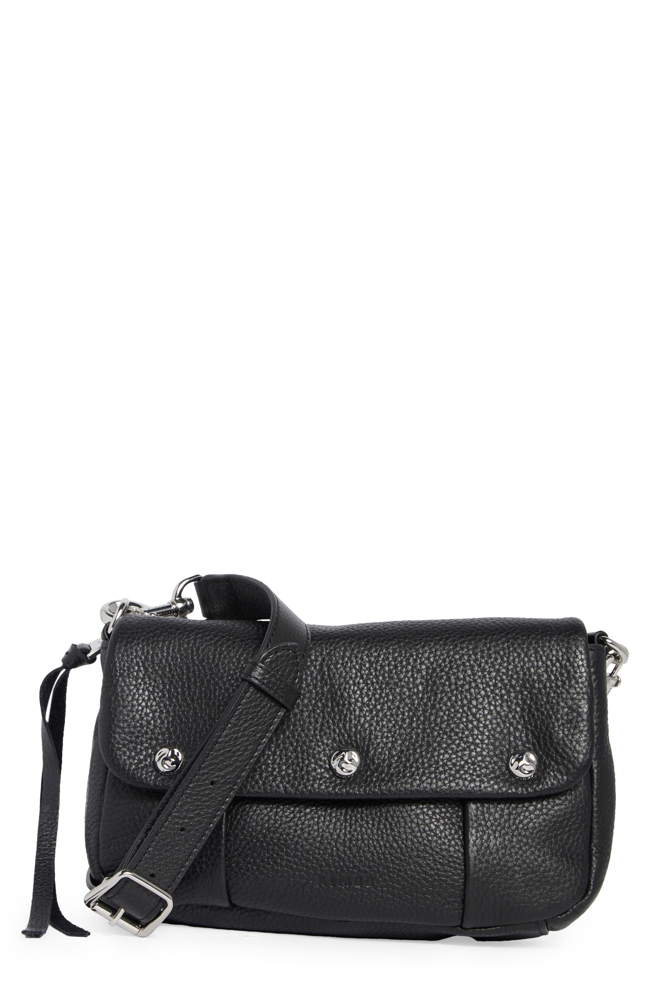 Kenmare Leather Crossbody Bag, Main, color, BLACK