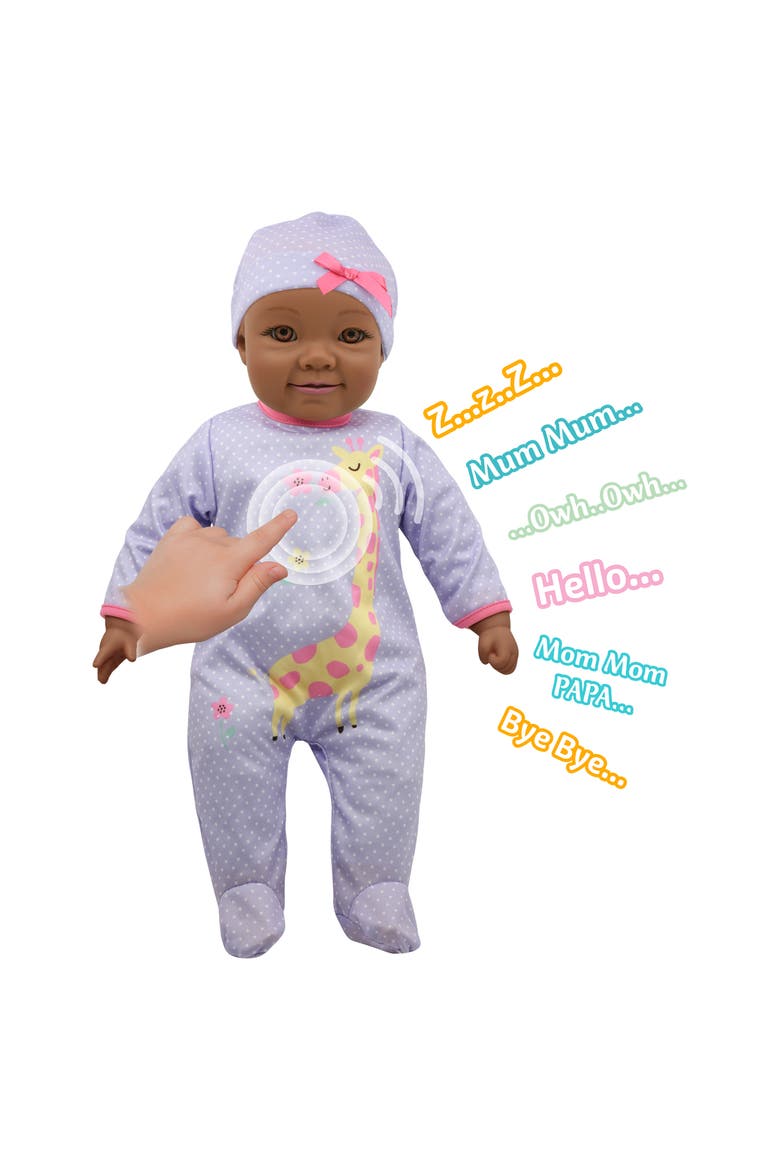 19" Cuddle Baby Aa Purple Giraffe, Alternate, color, Multicolored