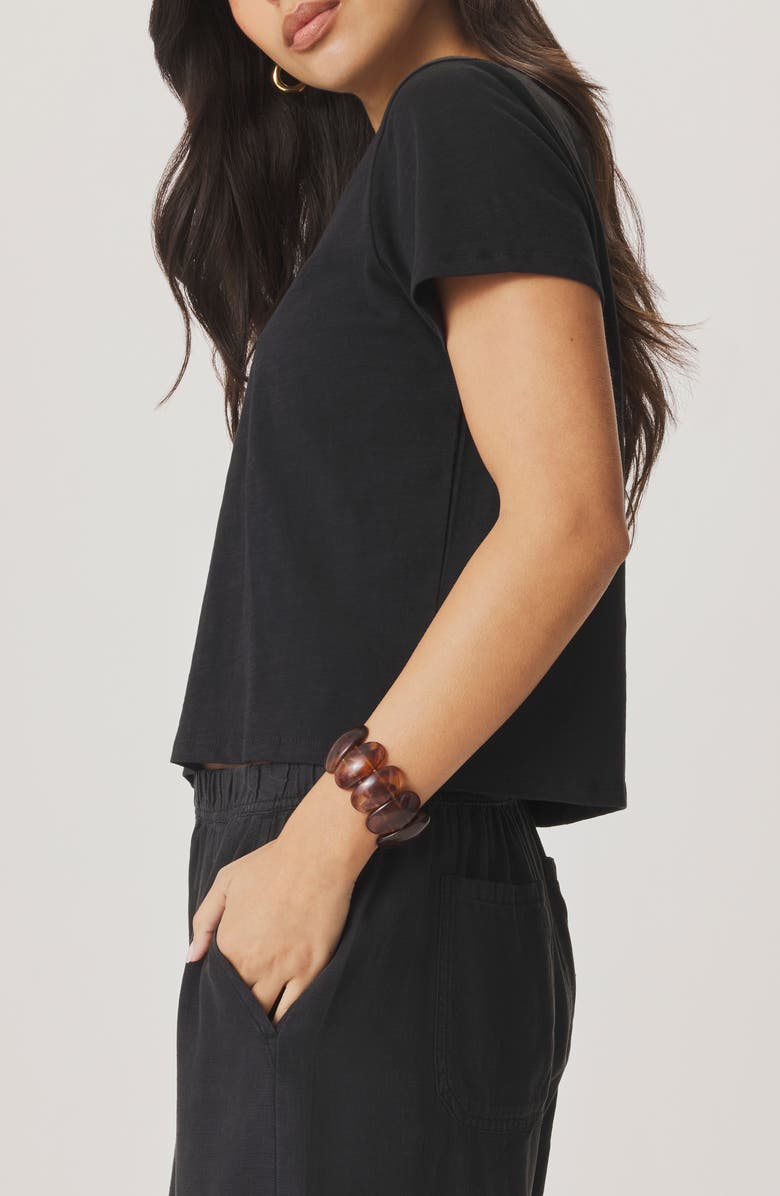 Splendid Lousia Short Sleeve T-shirt, Alternate, color, Black