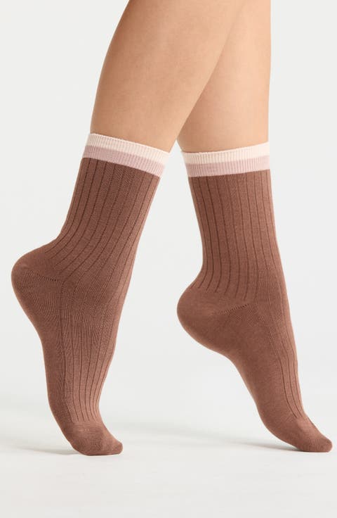 Tipped Wide Rib Dress Socks