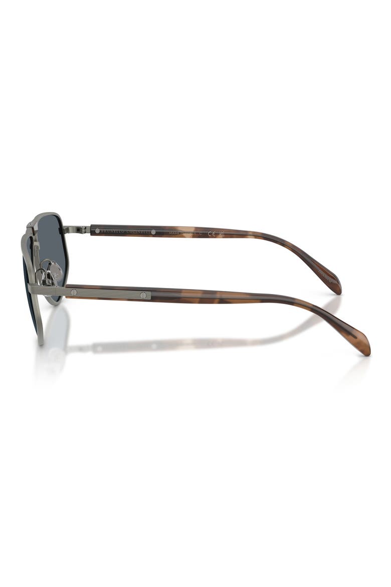 58mm Geometric Pilot Sunglasses, Alternate, color, MATTE ANTHRACITE