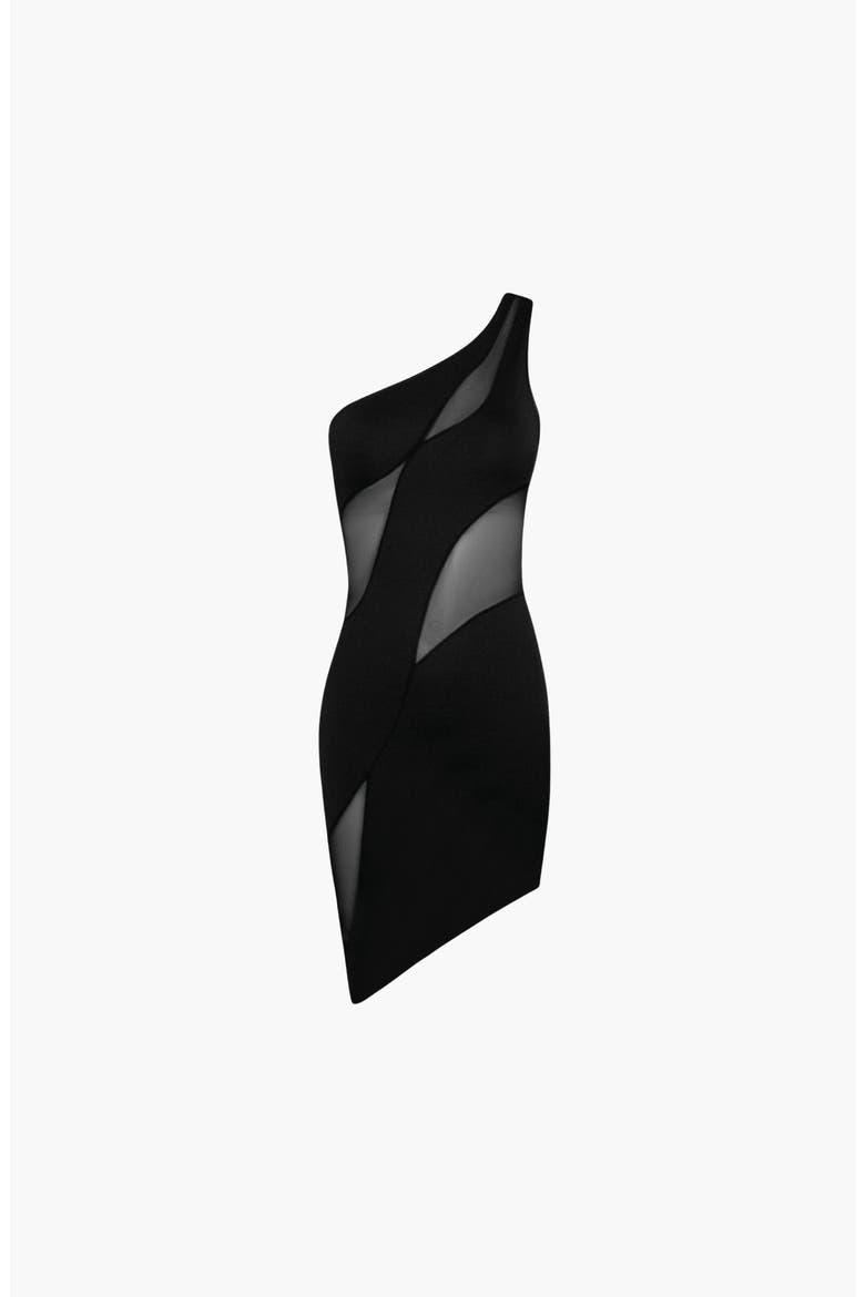 Curve Mini Dress, Alternate, color, Black
