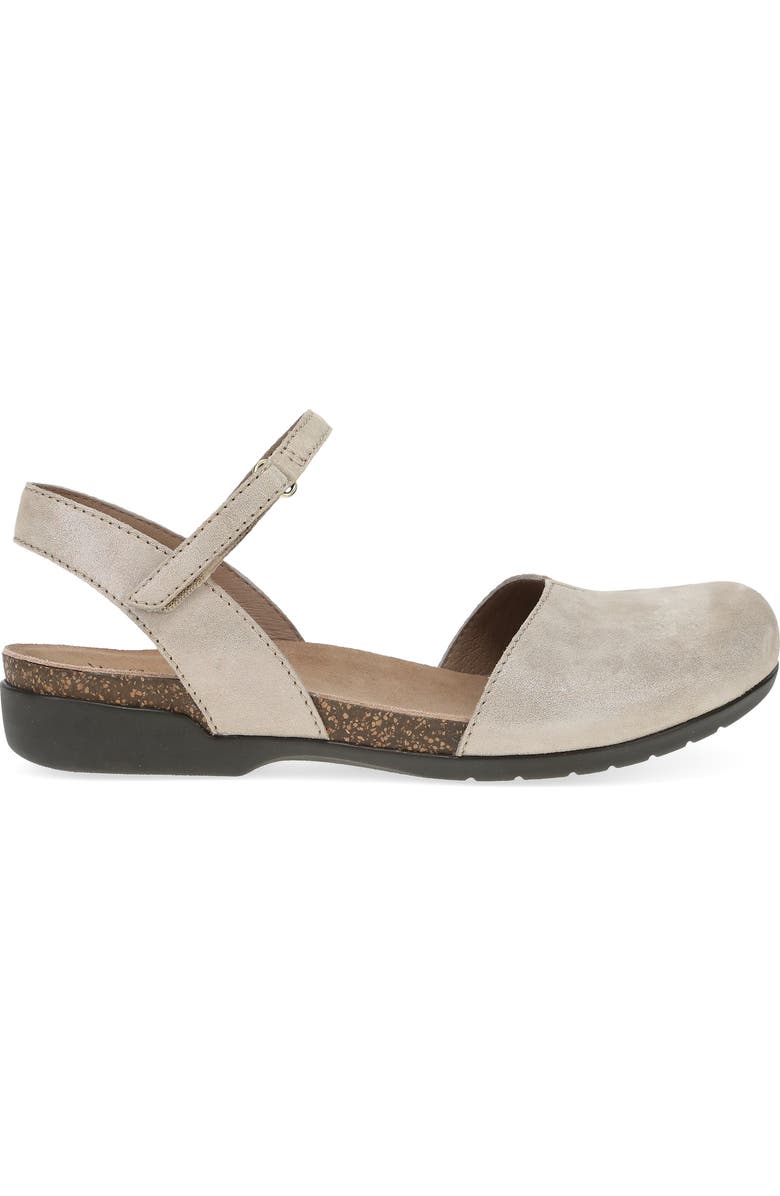 Dansko Rowan Flat, Alternate, color, Beige Sparkle