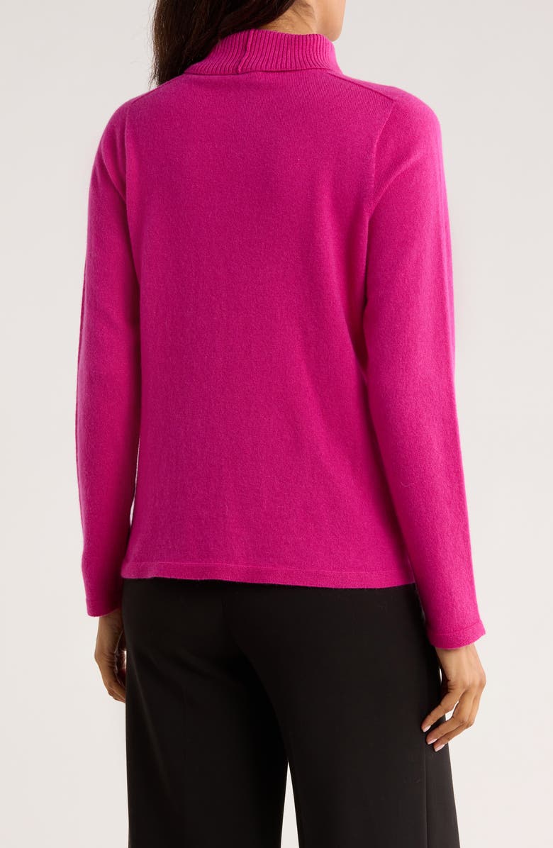 Eileen Fisher Boxy Cashmere Turtleneck Sweater, Alternate, color, Clope