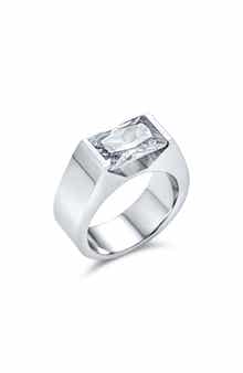 BLING JEWELRY Men's CZ Geometric Ring
