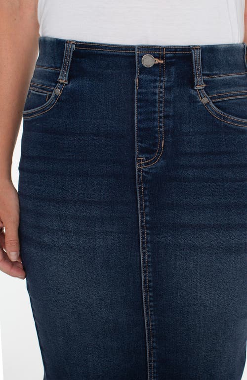 Liverpool Gia Glider Denim Pencil Skirt In Blue