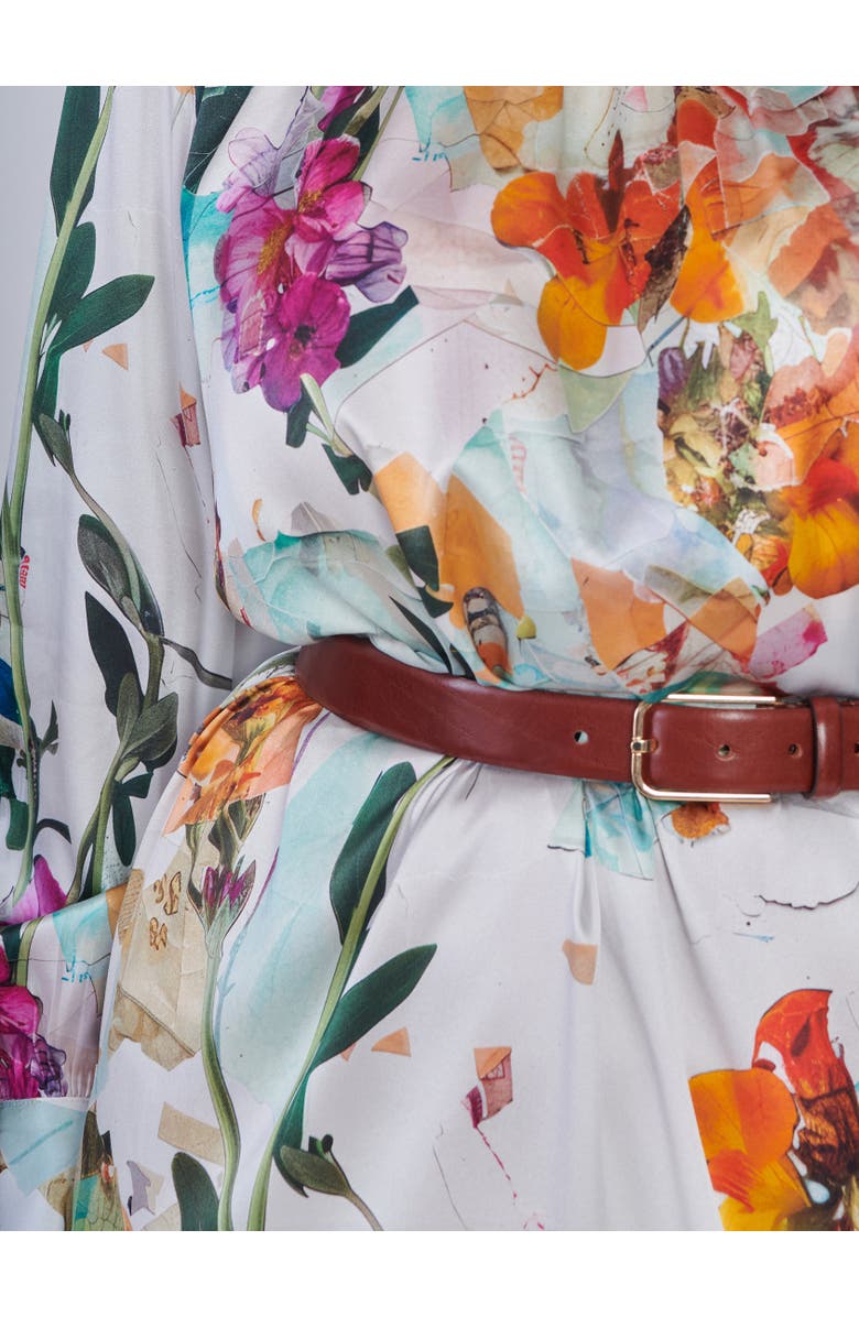 Gabriella Rossetti Natalia Stretch Silk Floral Dress, Alternate, color, 