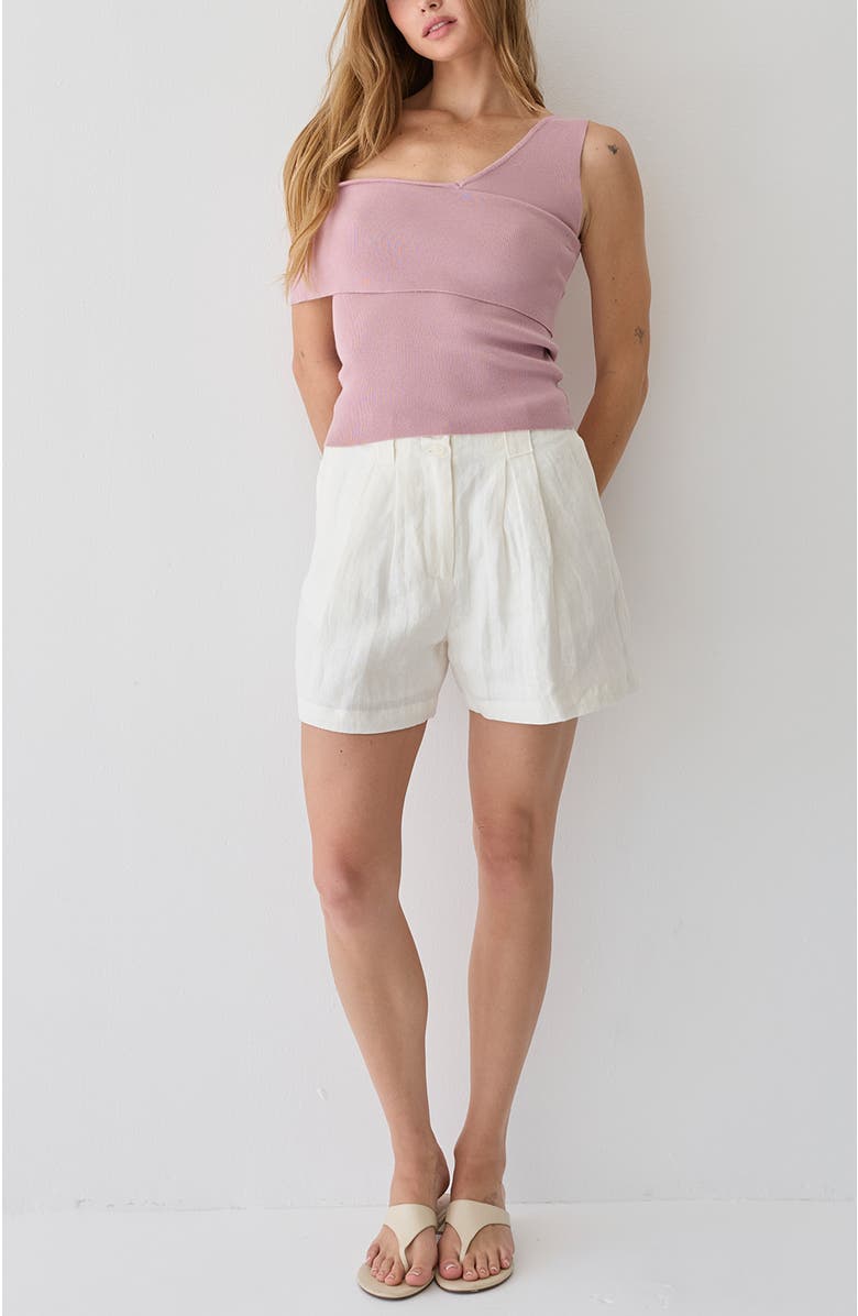 CRESCENT One Shoulder Knit Top, Alternate, color, Mauve