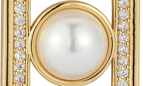 Chloe & Madison Chloe And Madison Faux Pearl Pendant Necklace In Gold