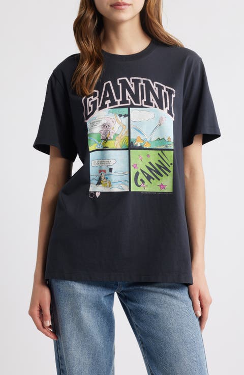 楽天市場】GANNI ガニー シアー トップス Printed Mesh Long