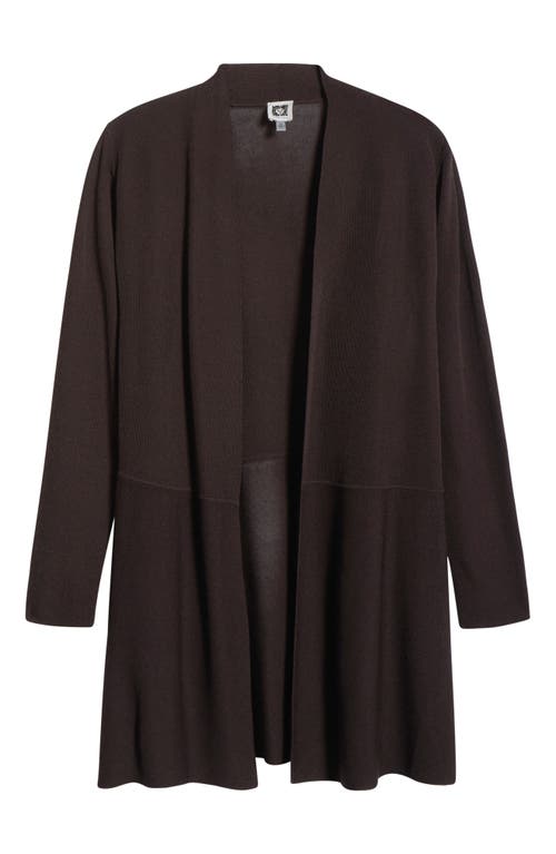 Anne Klein Montery Open Front Cardigan In Black