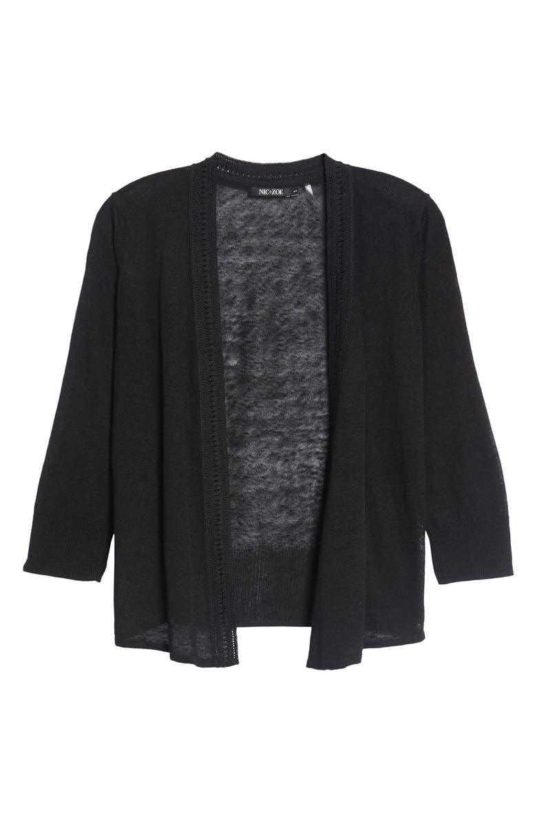 NIC+ZOE Crochet Trim Cardigan, Alternate, color,