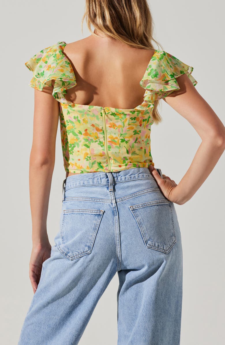 ASTR the Label Corazon Floral Corset Top, Alternate, color, 