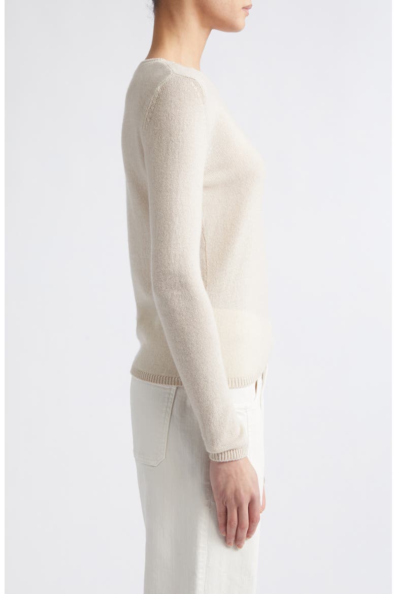 Semisheer Cashmere Crewneck Sweater, Alternate, color, SAND