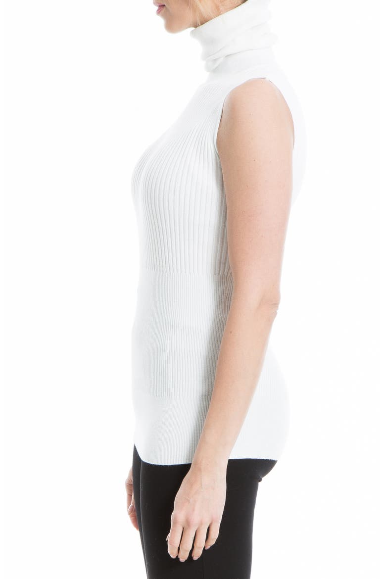 Sleeveless Ribbed Turtle Neck, Alternate, color, IVORY