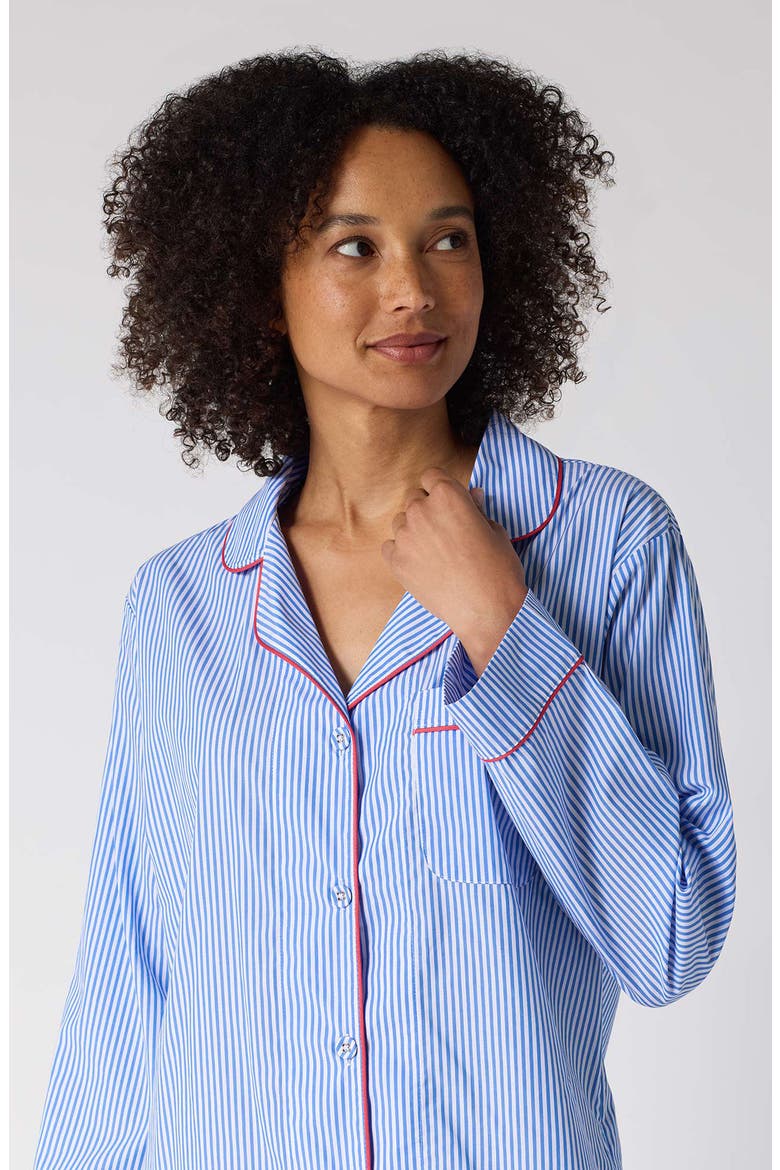 Striped Cotton Pajamas, Alternate, color, FRENCH STRIPE Y/ D