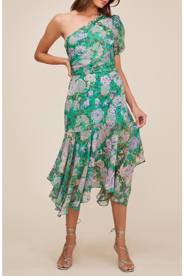 astr the label santorini one shoulder midi dress ASTR the label SANTORINI ONE SHOULDER MIDI DRESS Small NWT