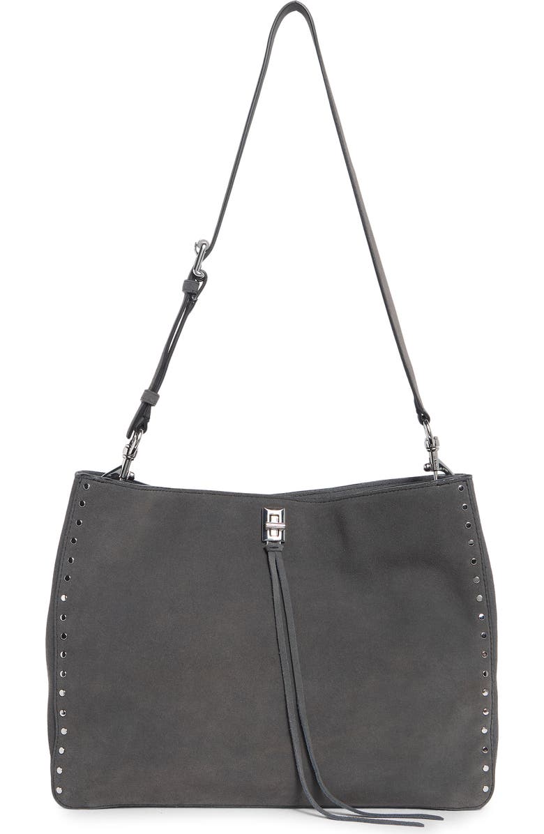 Rebecca Minkoff Darren Large Shoulder Bag, Main, color, Fog