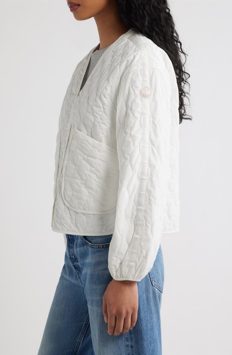 Save The Duck Fara Water Resistant Quilted Jacket, Alternate, color, Off White