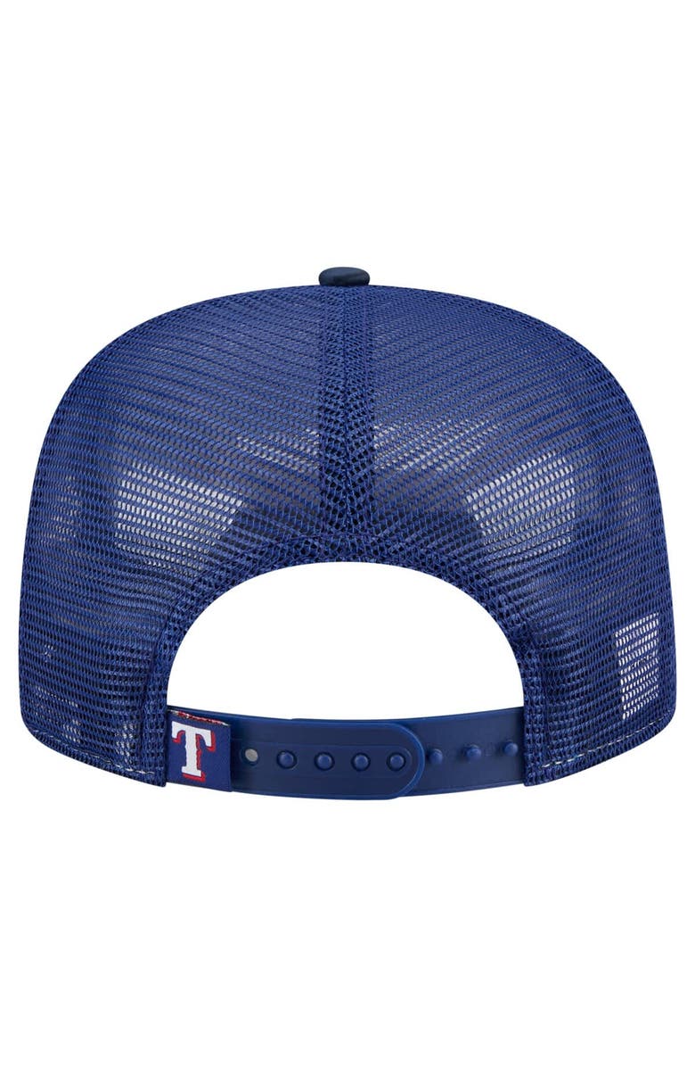 New Era Men's New Era Navy Texas Rangers Retro Satin Script Golfer Adjustable Hat, Alternate, color, Navy