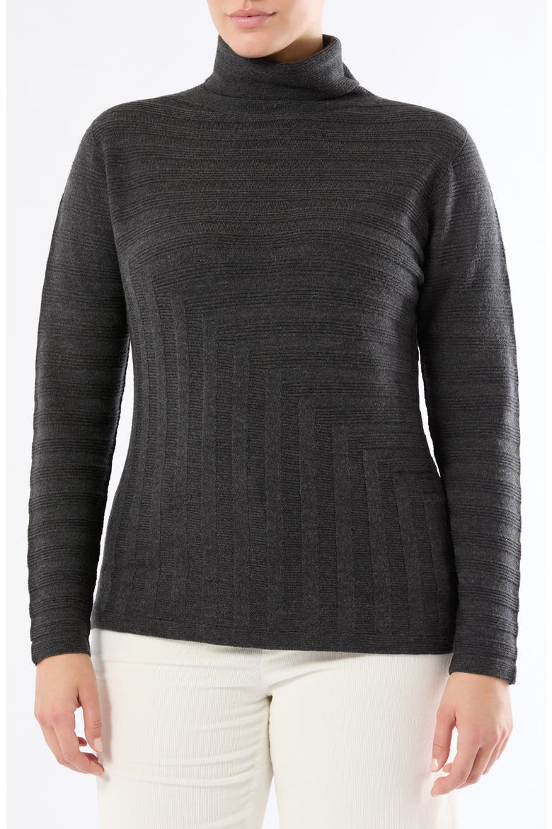 Onde Virgin Wool Turtleneck Sweater, Main, color, DARK GREY