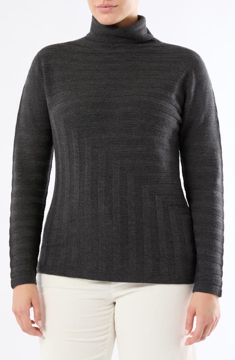 Onde Virgin Wool Turtleneck Sweater (Plus)
