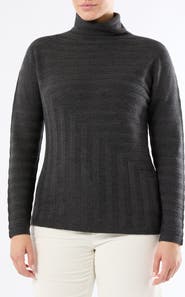 Marina Rinaldi Onde Virgin Wool Turtleneck Sweater