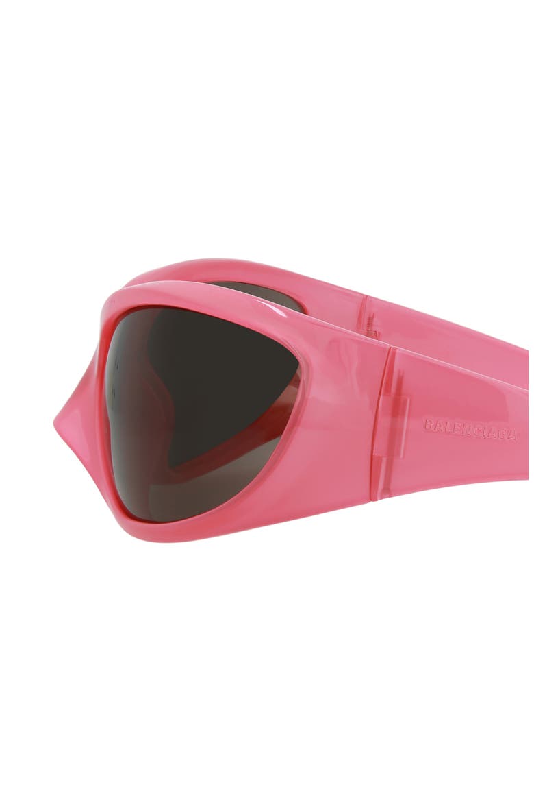 80mm Wrap Sunglasses, Alternate, color, PINK PINK GREY