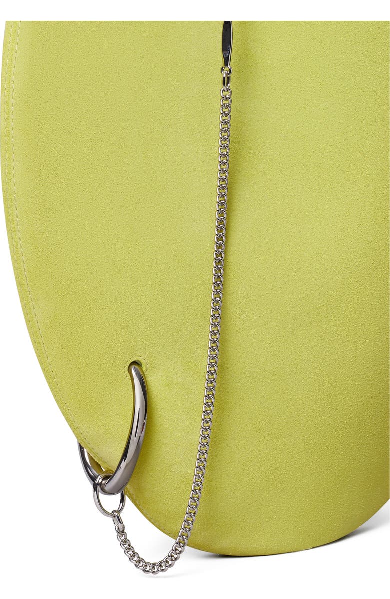 Tory Burch Pierced Suede Shoulder Bag, Alternate, color, Citrus Green