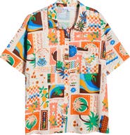 SUGARLIPS Print Loose Fit Button Up Top