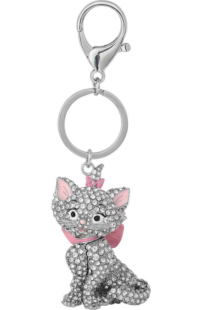 Disney Aristocats Marie Crystal Pavé Bag Charm Keychain, Main, color, Multi