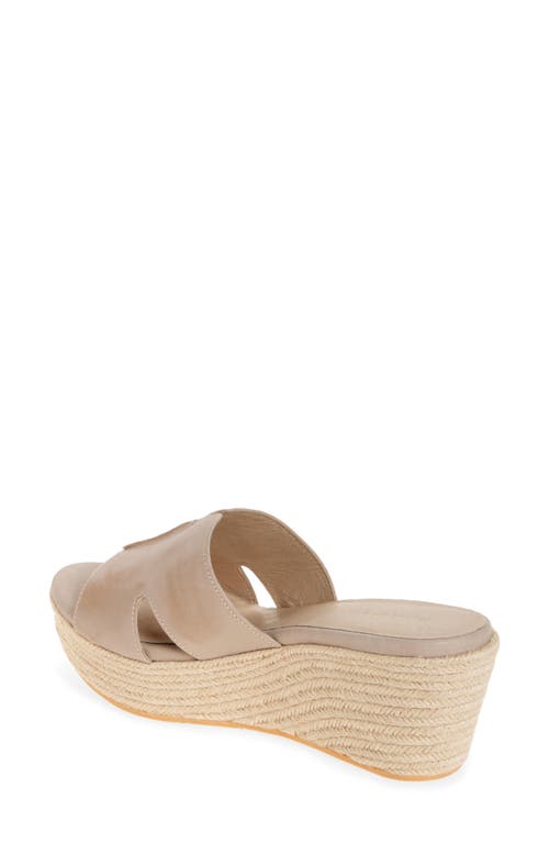 Chocolat Blu Willena Espadrille Platform Sandal In Taupe Leather