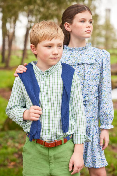 Little English Kids' Button Down Shirt In Leland Plaid