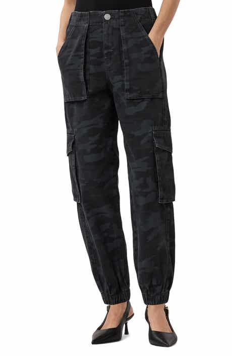 AllSaints Freda Camo Denim Cargo Joggers