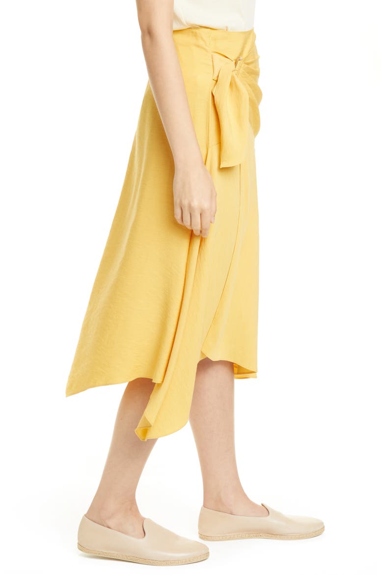 Side Buckle Drape Skirt, Alternate, color, LEMON GLAZE
