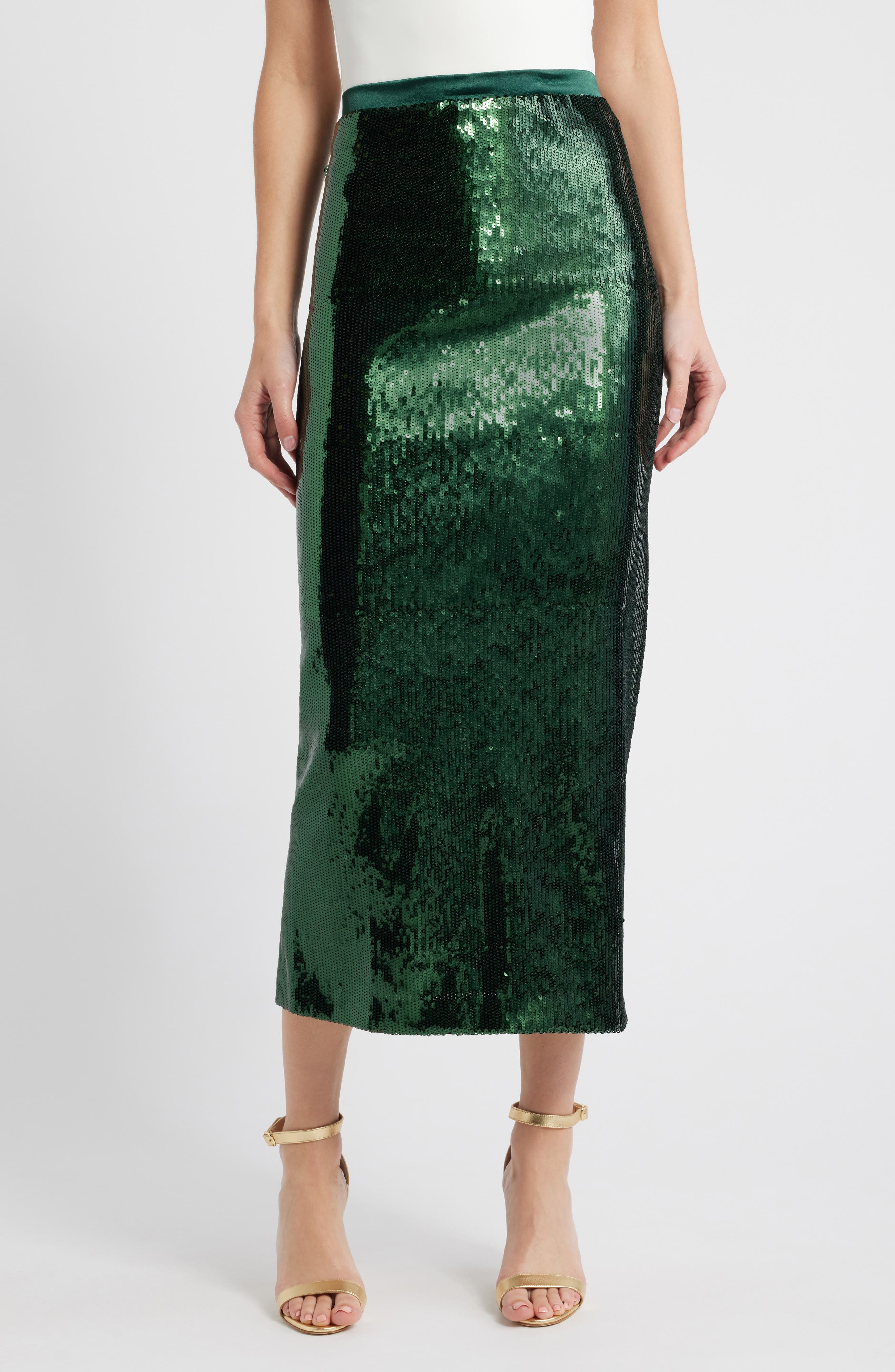 BOSS Eluxia Sequin Midi Skirt