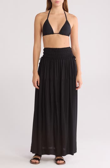 Elan Smocked Waist Maxi Cover-Up Skirt | Nordstromrack