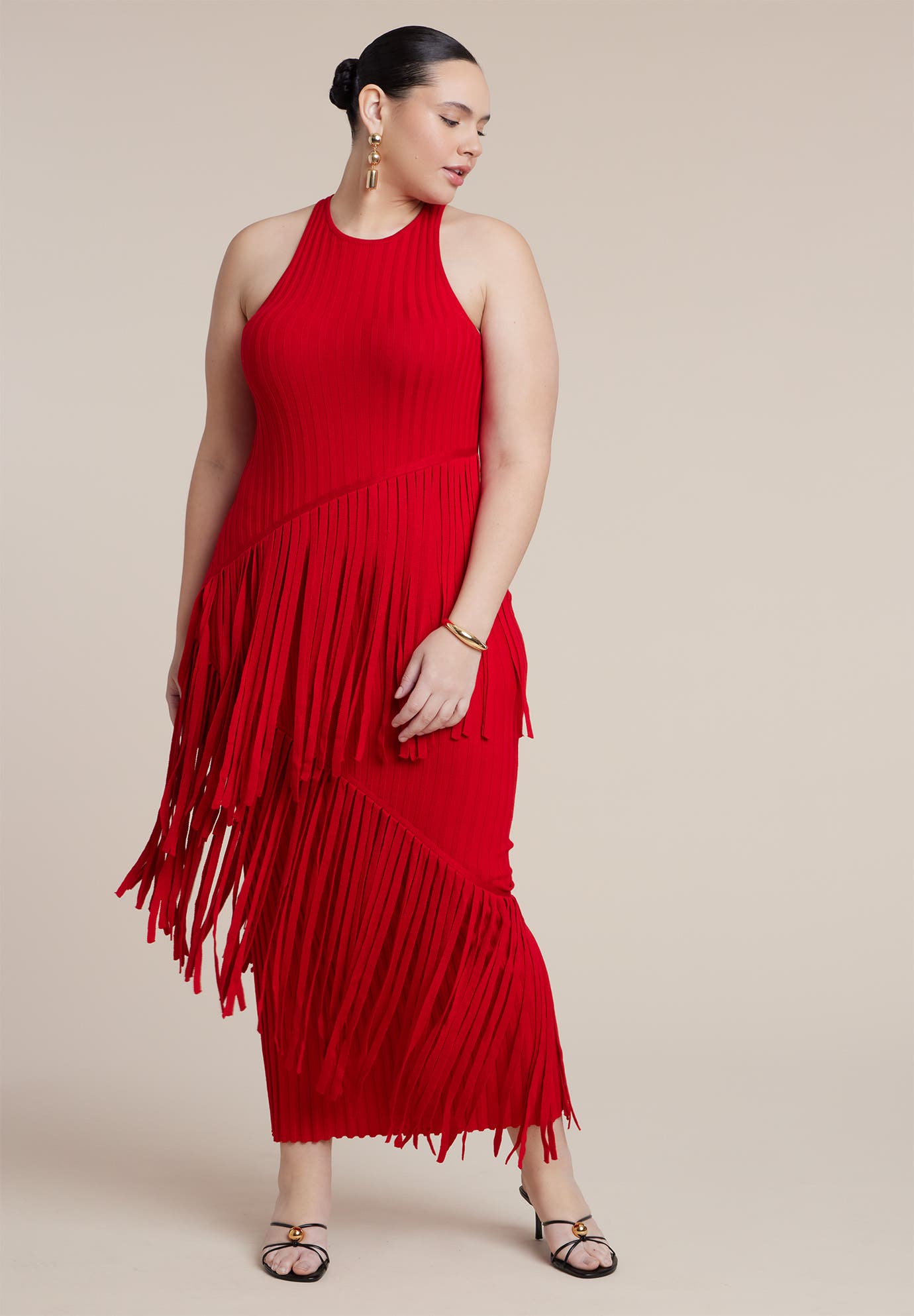 Ribbed Fringe Maxi Dress - image 2