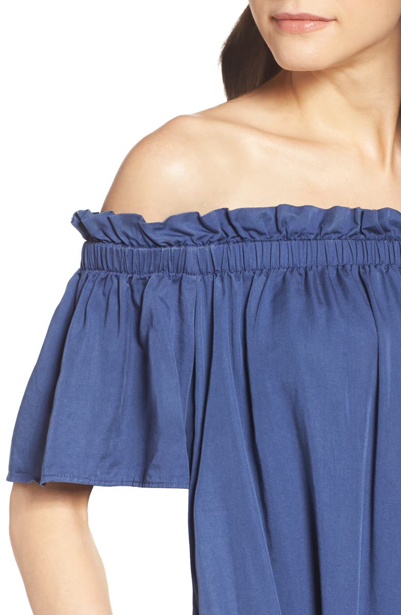 French Connection Stayton Off the Shoulder Dress, Alternate, color, 