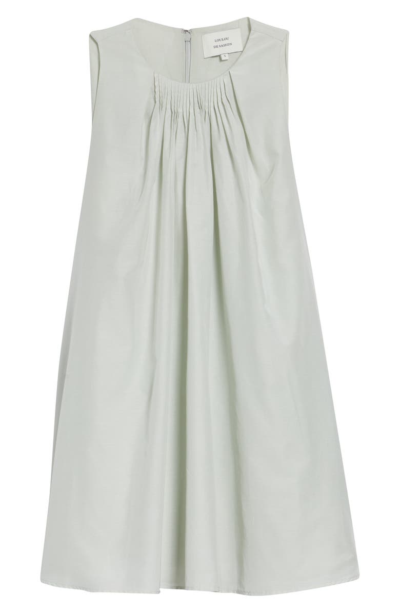 LOULOU DE SAISON Liao Pleated Neck Sleeveless Cotton & Silk Voile Top, Alternate, color, Mist