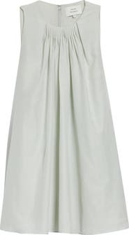 LOULOU DE SAISON Liao Pleated Neck Sleeveless Cotton & Silk Voile Top