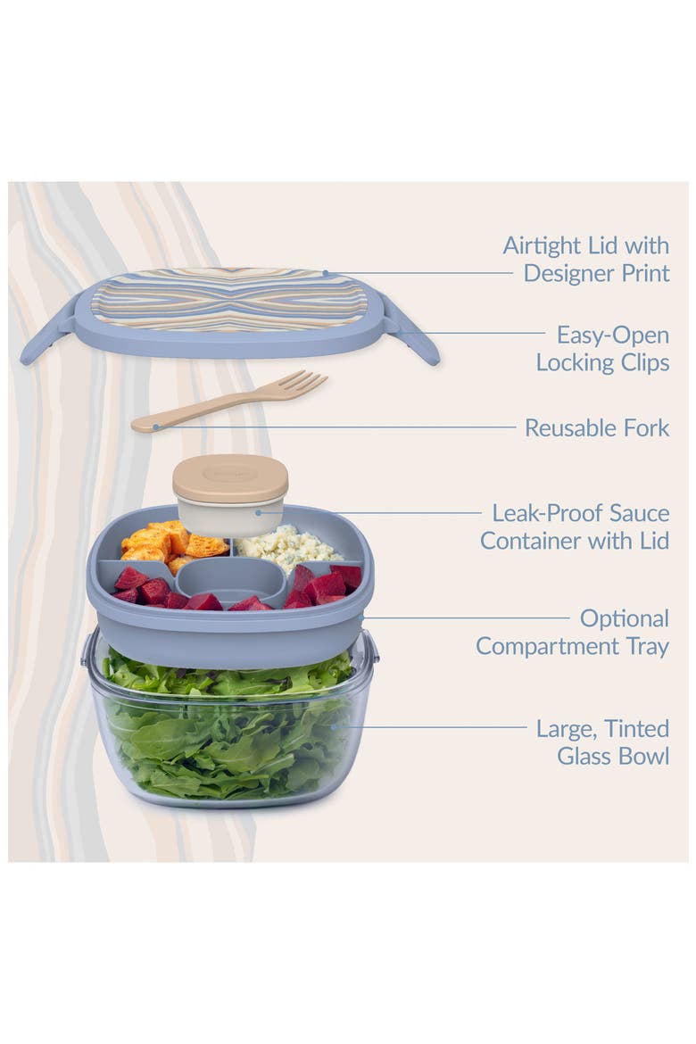 All-in-One Glass Salad Container, Alternate, color, SOFT BLUE