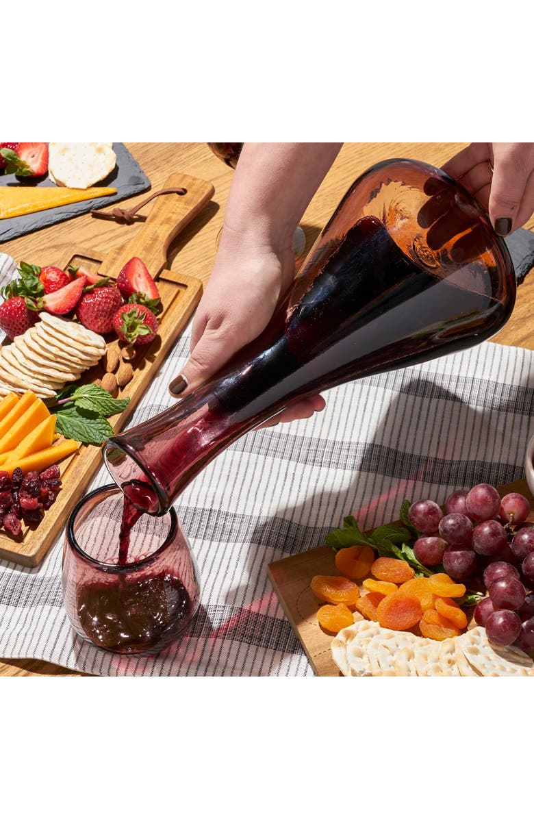 TWINE Segunda Vida Rosado Recycled Wine Decanter, Alternate, color, Pink