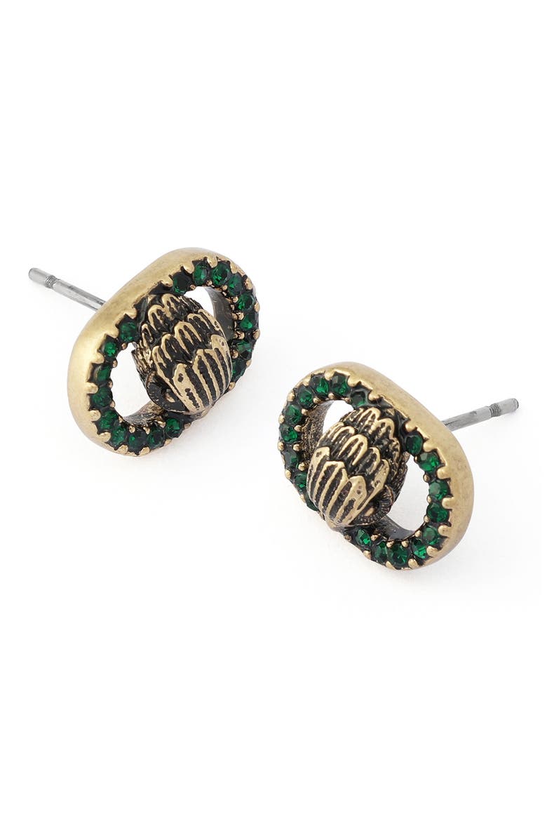 Chelsea Eagle Stud Earrings, Alternate, color, GREEN