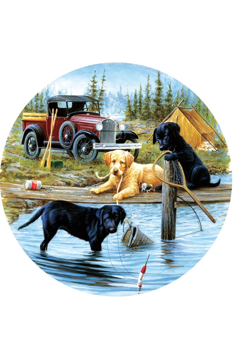 Sunsout Camping Trip 500 piece Jigsaw Puzzle for Adults Round, Alternate, color, Multicolor